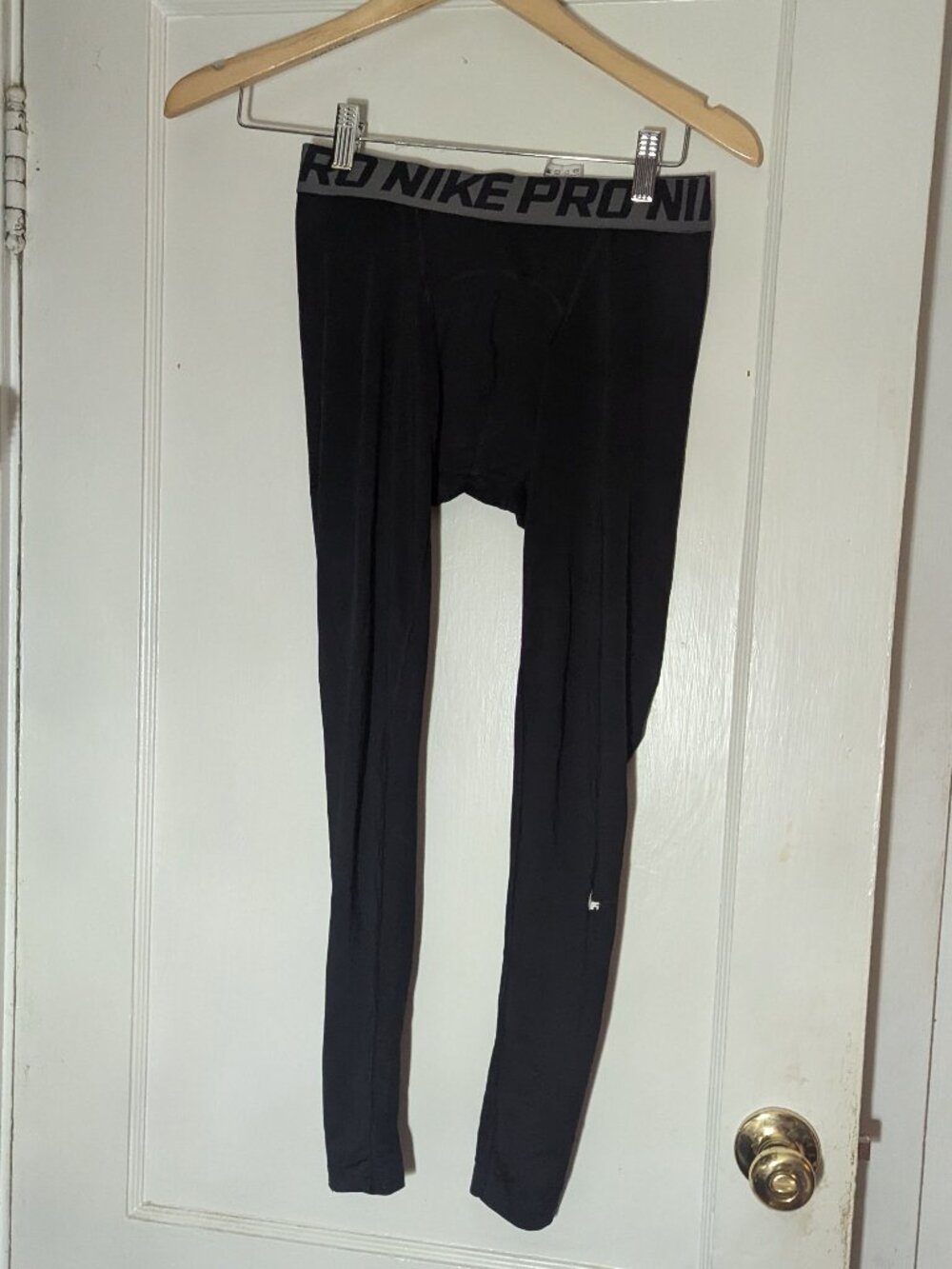 Nike Black PRO Combat Compression tapered workout yoga style tights leggings S